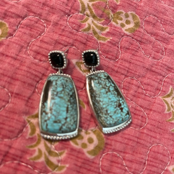 Chaco Jewelry - Turquoise and black onyx earrings